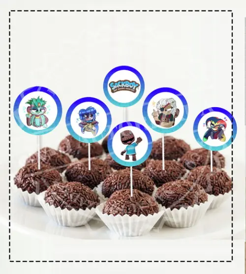 Toppers para Docinho Sackboy: Uma Grande Aventura