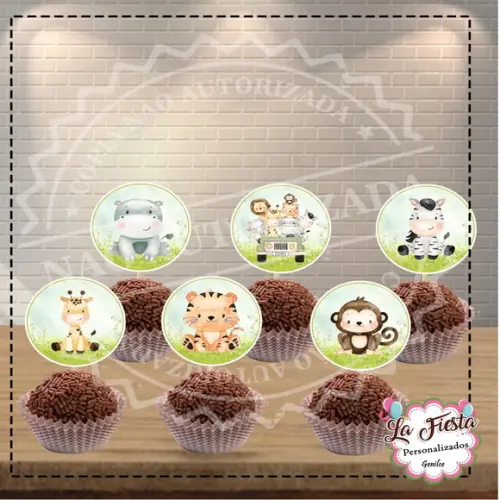 Toppers para Docinho Safari