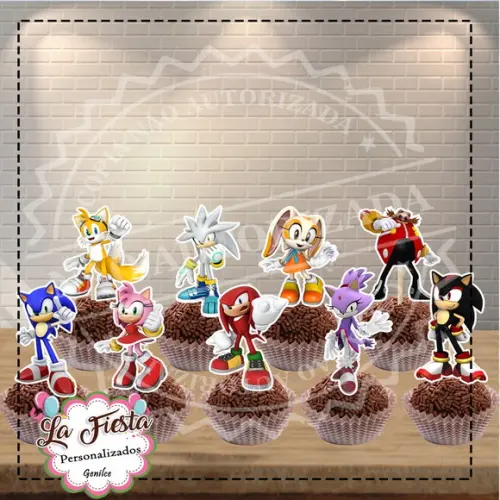 Toppers para Docinho Sonic