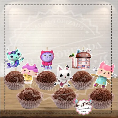 Toppers para Docinhos Gabby's Dollhouse