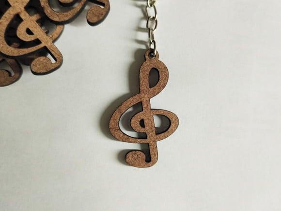 Chaveiro Nota Musical - Clava de Sol mdf