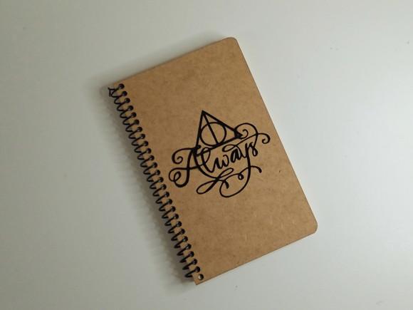 Caderno Capa mdf - Tema Harry Potter