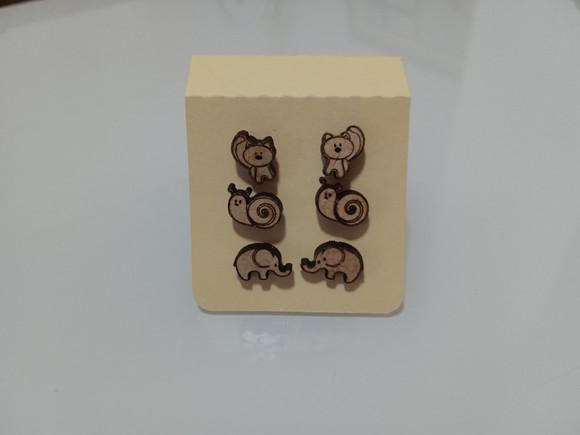 Brinco de mdf Pcte com 3 Pares