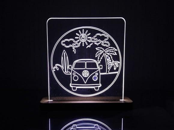Luminária de Acrílico Led Personalizada - Praia