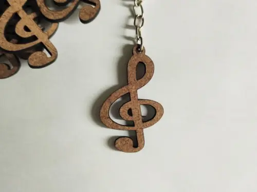 Chaveiro Nota Musical - Clava de Sol mdf