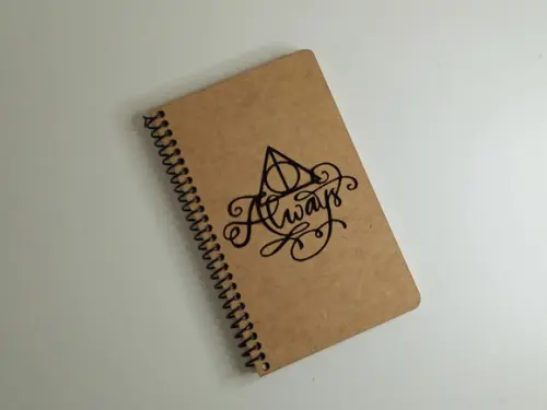 Caderno Capa mdf - Tema Harry Potter