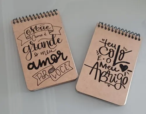 Bloco de Papel Capa mdf - Dia das Mães