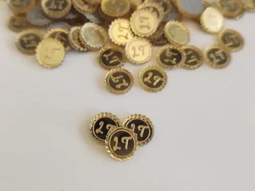 Etiqueta em Acrílico Personalizado 1cm 50unidades