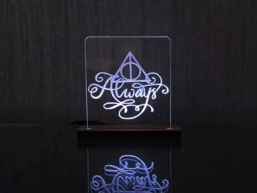 Luminária de Acrílico Led Harry Potter - Geek