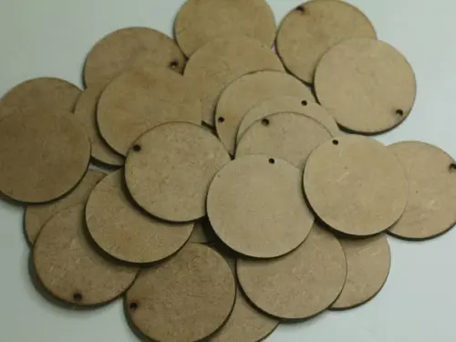 Circulo com Furo em mdf 4cm - 30 Unidades