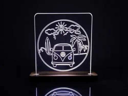 Luminária de Acrílico Led Personalizada - Praia