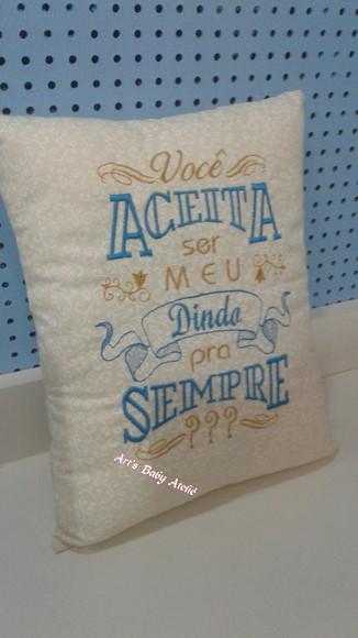 Almofada para convite de padrinho