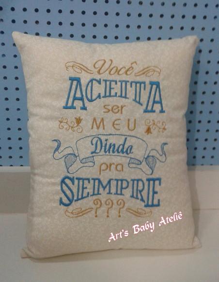 Almofada para convite de padrinho