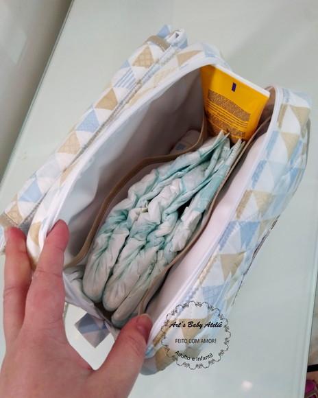 Necessaire Porta Fraldas com Trocador Removível