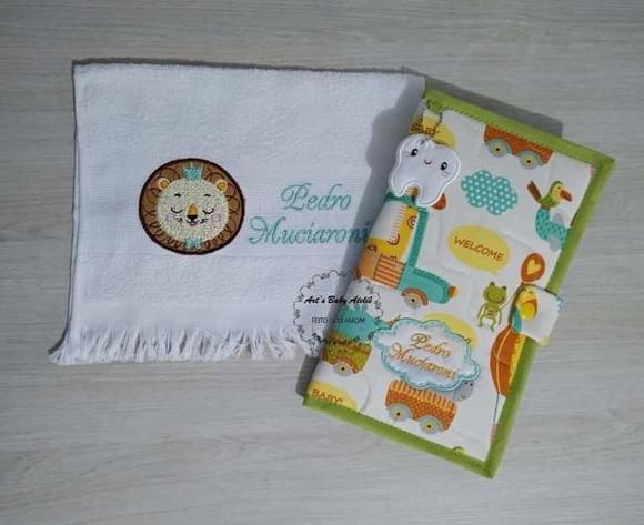 Porta escova e pasta de dente c/ toalhinha