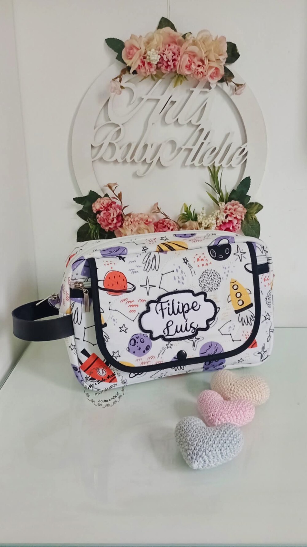 Necessaire Porta Fraldas com Trocador Removível