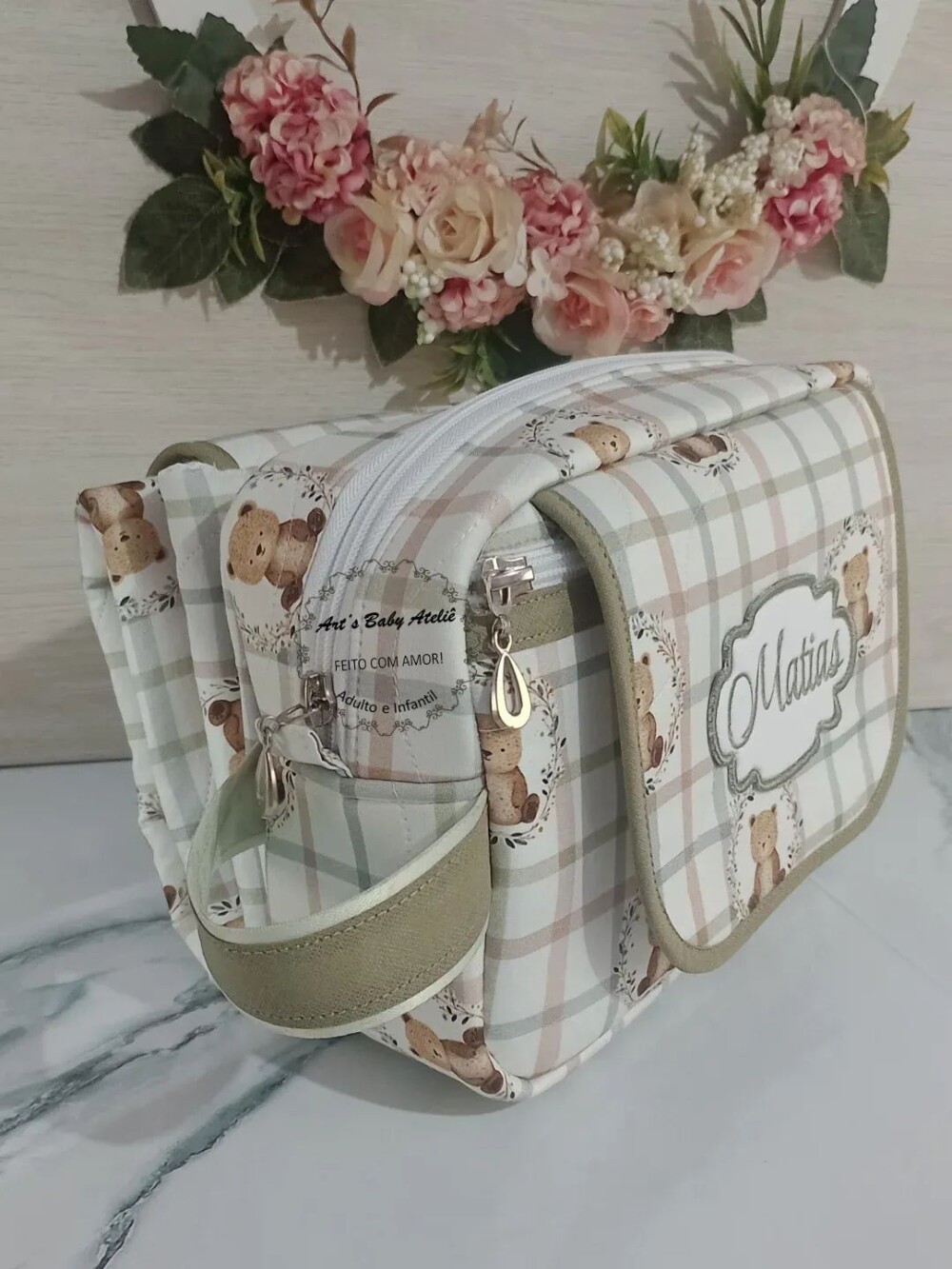 Necessaire Porta Fraldas com Trocador Removível