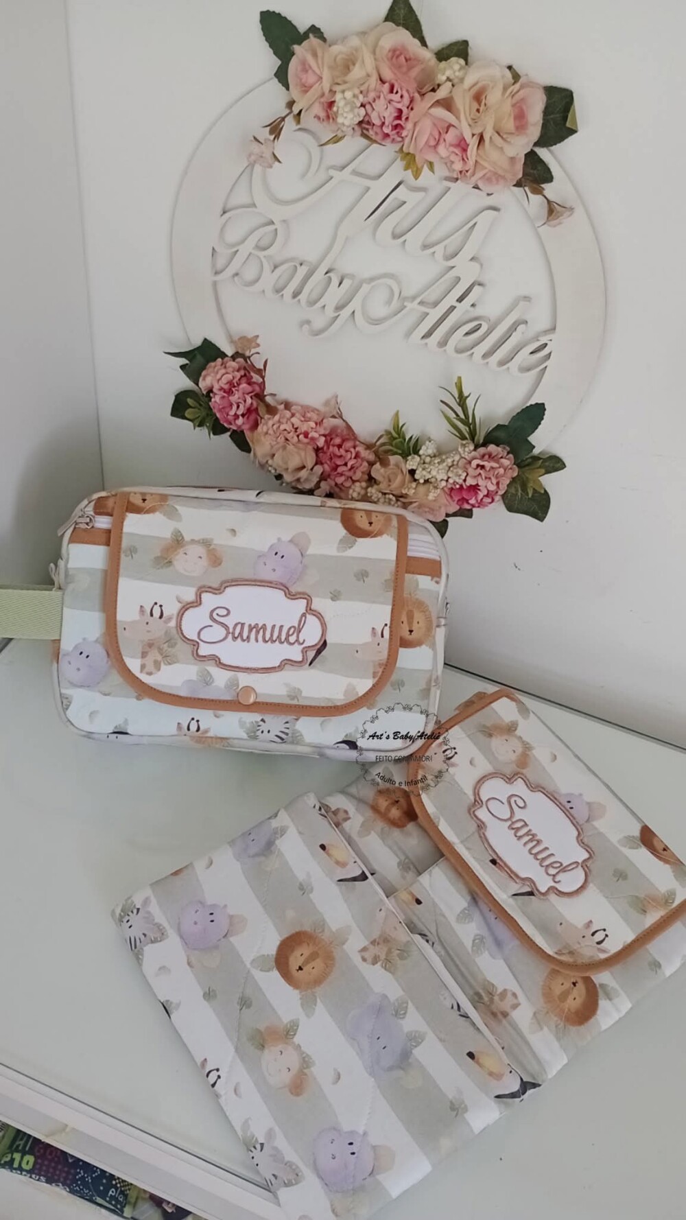 Necessaire Porta Fraldas com Trocador Removível