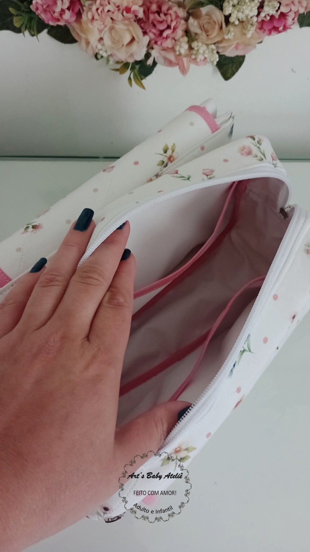 Necessaire Porta Fraldas com Trocador Removível