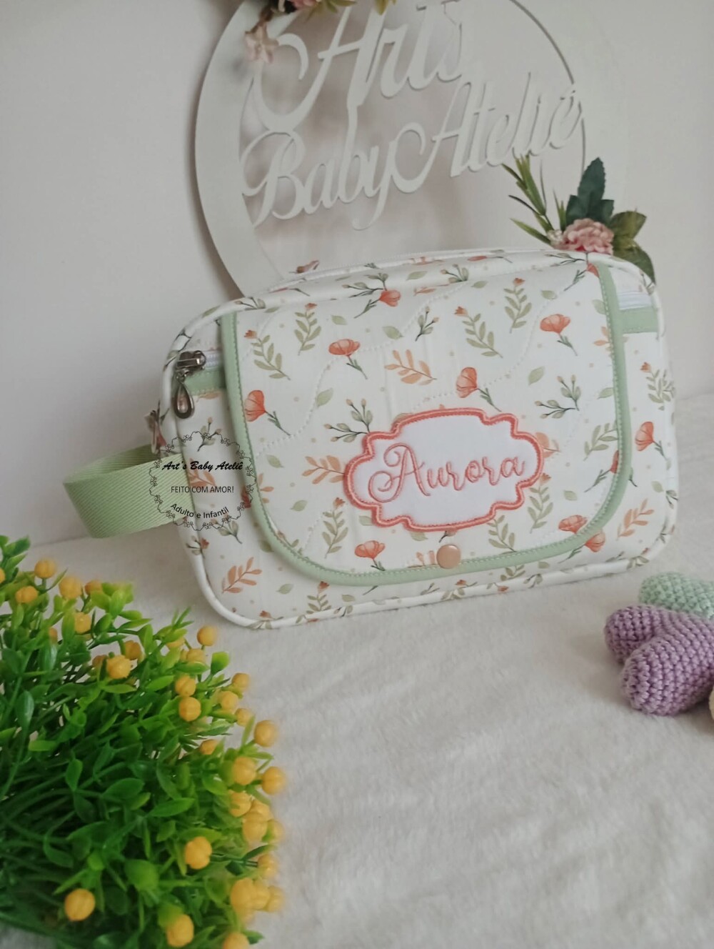 Necessaire Porta Fraldas com Trocador Removível