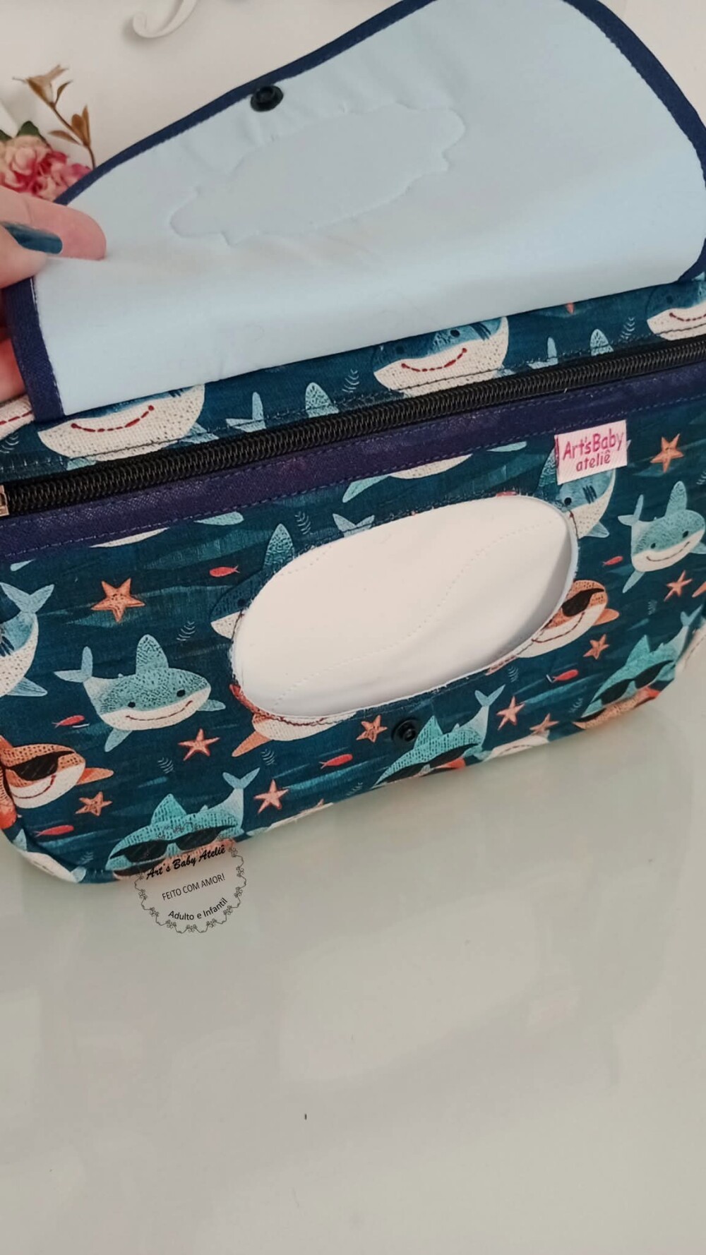Necessaire Porta Fraldas com Trocador Removível