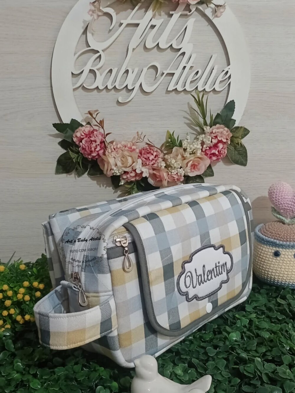 Necessaire Porta Fraldas com Trocador Removível