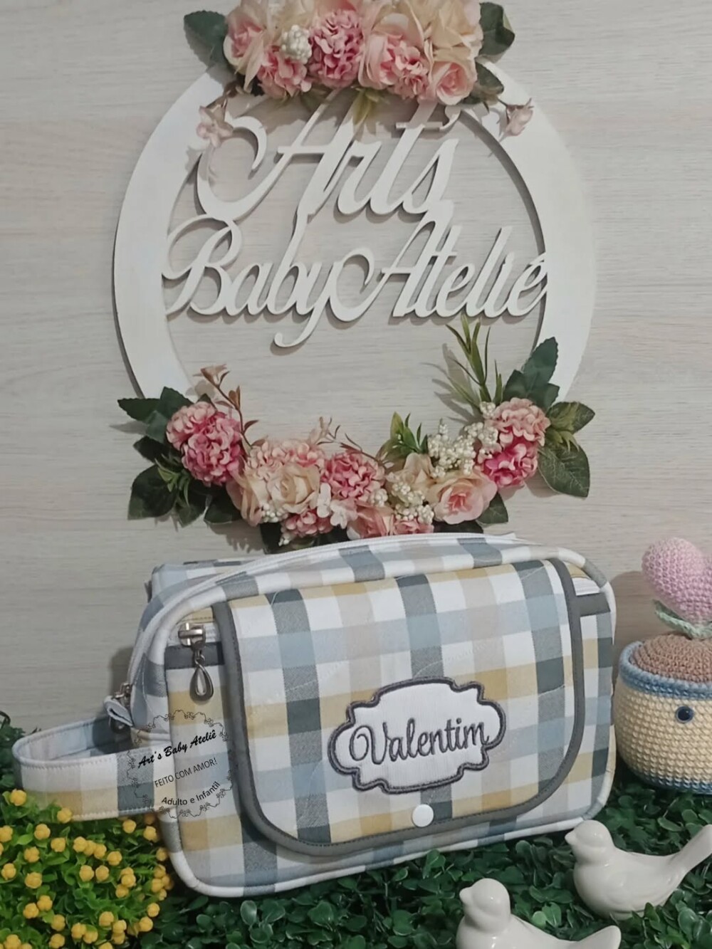Necessaire Porta Fraldas com Trocador Removível