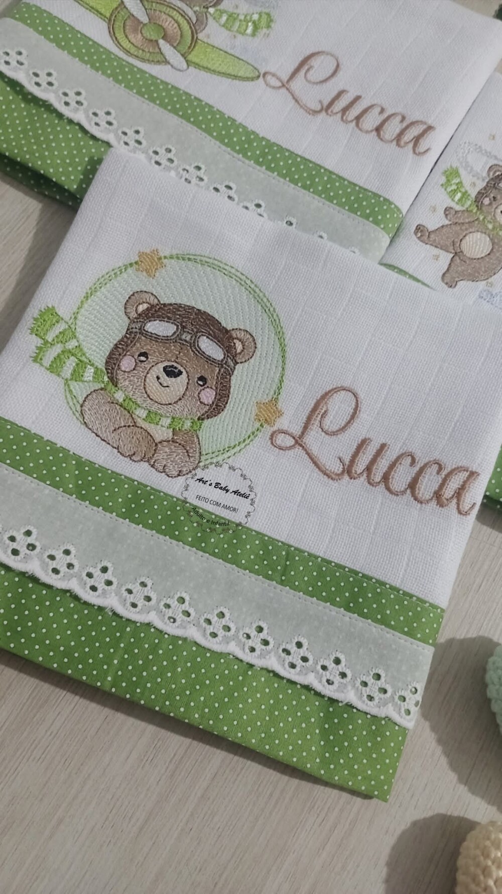 Trio Fraldinhas + Naninha (ler Descrição)