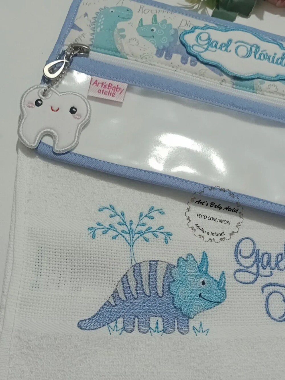 Porta Escova e Pasta de Dente c/ Toalhinha