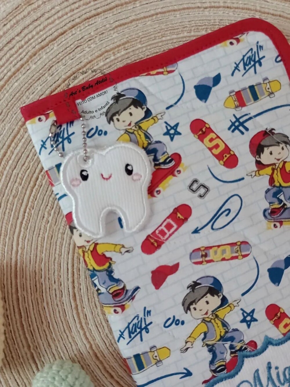 Porta escova e pasta de dente c/ toalhinha