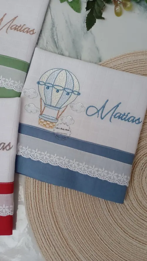 Trio fraldinhas de boca personalilzada