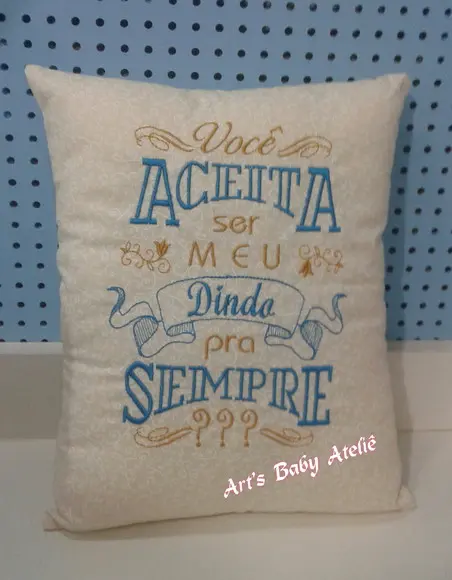 Almofada para convite de padrinho
