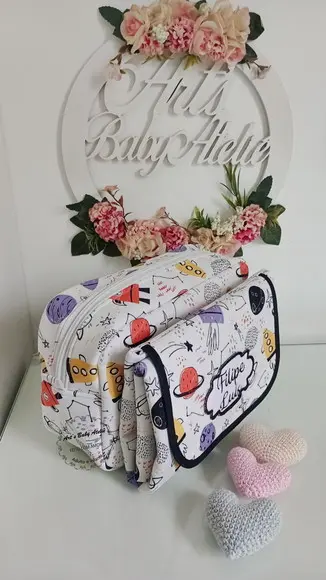 Necessaire Porta Fraldas com Trocador Removível