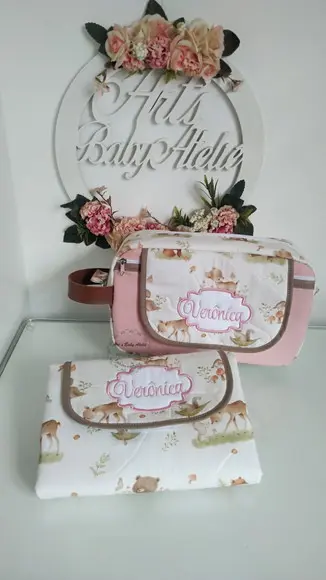 Necessaire Porta Fraldas com Trocador Removível