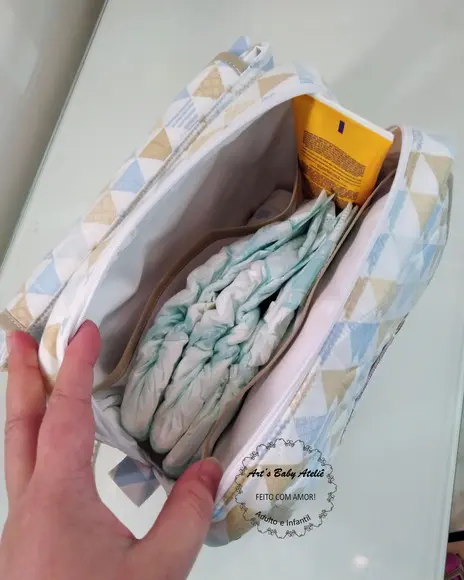 Necessaire Porta Fraldas com Trocador Removível
