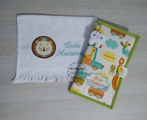 Porta escova e pasta de dente c/ toalhinha