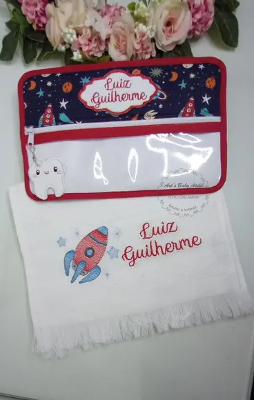 Porta Escova e Pasta de Dente c/ Toalhinha (ler Descrição)