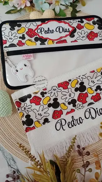 Porta Escova e Pasta de Dente c/ Toalhinha (ler Descrição)