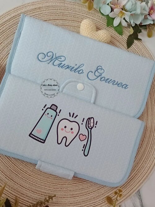 Porta Escova e Pasta de Dente c/ Toalhinha