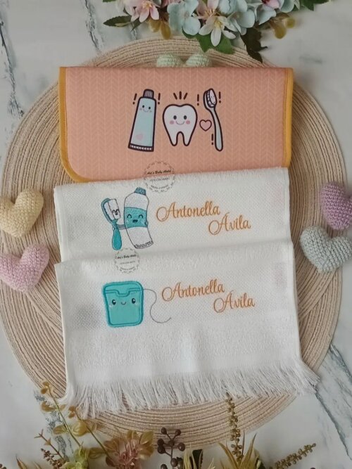 Porta Escova e Pasta de Dente c/ Toalhinha