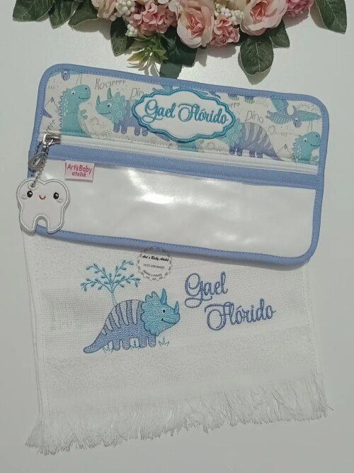 Porta Escova e Pasta de Dente c/ Toalhinha
