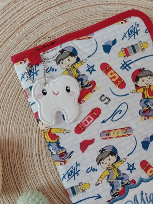 Porta escova e pasta de dente c/ toalhinha