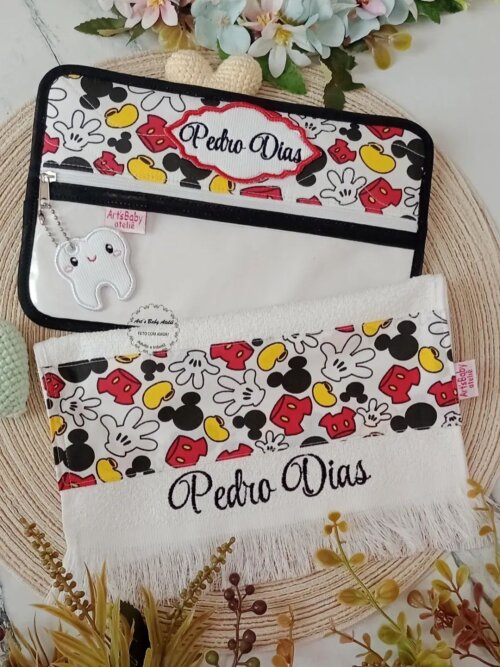 Porta Escova e Pasta de Dente c/ Toalhinha