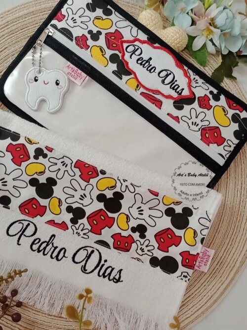 Porta Escova e Pasta de Dente c/ Toalhinha