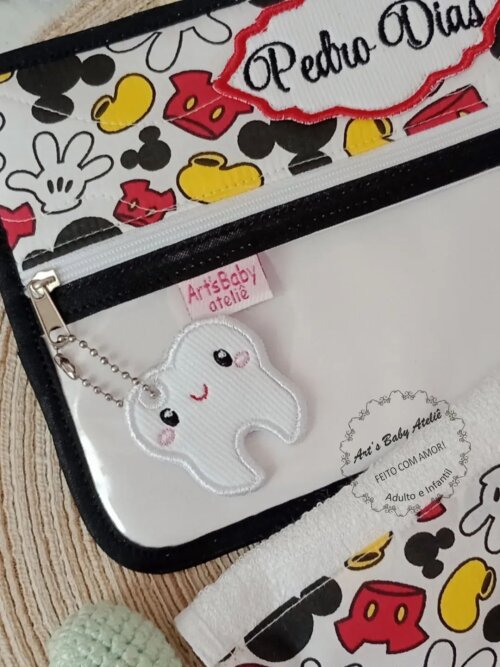 Porta Escova e Pasta de Dente c/ Toalhinha