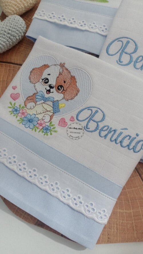 Fralda de Boca Bordada com nome