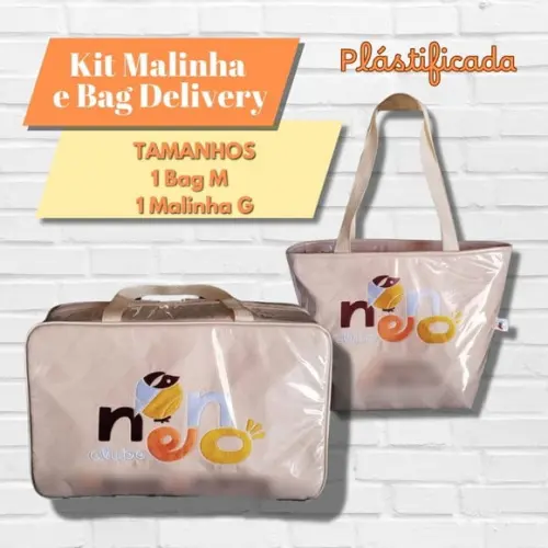 Kit 1 Malinha Delivery G e 1 Bag Delivery m Plástificada