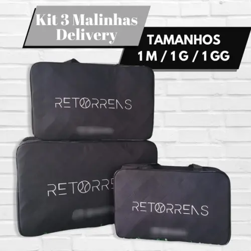 Kit com 3 Malinhas Delivery Personalizada Tam.: M/g/gg