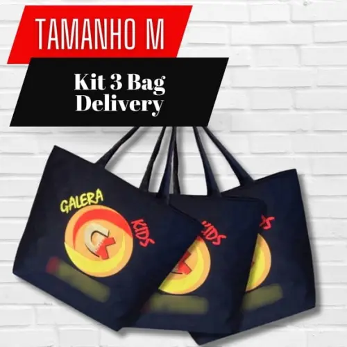 Kit de 03 Bag Delivery Personalizada Bordada Tam. m