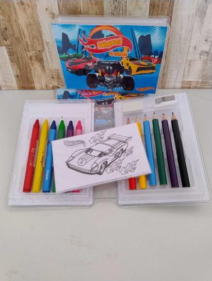 Estojo de Colorir Hot Wheels - com Embalagem